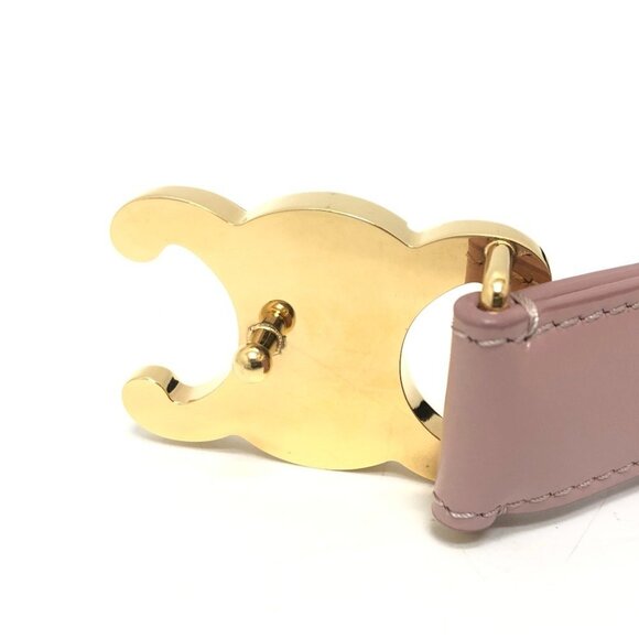 CELINE Pink Leather Belt - Picture 2 of 9